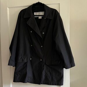 Vintage BB Dakota Black Double-Breasted Bomber-Style Coat